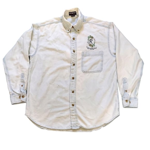 Vintage Retro Men's Ultraclub Collection Denim Shirt The Rosewood Country Inn M - Picture 1 of 8